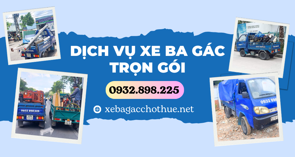 Chuyên tất cả các dịch vụ xe ba gác trọn gói theo yêu cầu